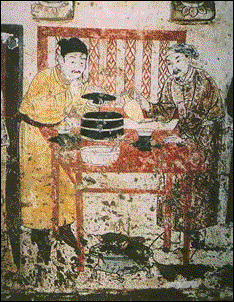 下八里村1號(hào)墓壁畫(huà)--點(diǎn)茶圖