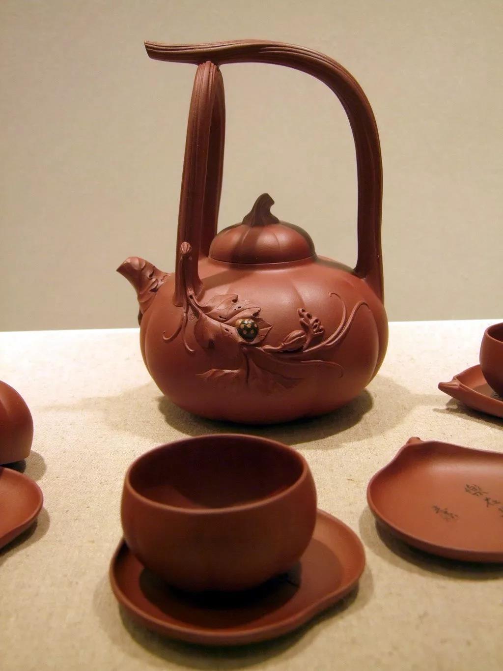 10種最美花器提梁壺，精美別致雕花紫砂壺!